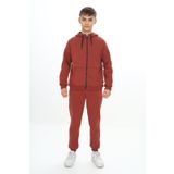 Toontoy Erkek Çocuk Kapüşonlu Eşofman Takım Kiremit 12-13 YAŞ