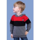 Toontoy Erkek Çocuk Kapüşonlu Garni Detaylı Sweatshirt Kırmızı 1 YAŞ