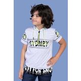Toontoy Erkek Çocuk Kapüşonlu Garni Detaylı Tişört Gri Melanj 10 YAŞ