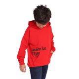 Toontoy Erkek Çocuk Kapüşonlu Kanguru Cepli Baskılı Sweatshirt Kırmızı 8 YAŞ