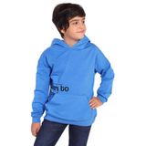 Toontoy Erkek Çocuk Kapüşonlu Kanguru Cepli Baskılı Sweatshirt Saks 10 YAŞ