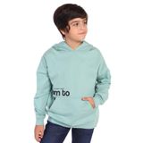 Toontoy Erkek Çocuk Kapüşonlu Kanguru Cepli Baskılı Sweatshirt Yeşil 10 YAŞ