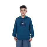 TOONTOY Erkek Çocuk Kapüşonlu Yazı Baskılı Sweatshirt, 12-13 Yaş, 24959, Petrol Mavi, erkek-çocuk