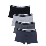 Toontoy Erkek Çocuk Kemeri Yazı Baskılı Beli Lastikli 4lü Paket Boxer
