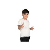 TOONTOY Erkek Çocuk Kenar Şeritli Tişört 6 Yaş, 6 Yaş, 12707-1, Ekru, Erkek Çocuk