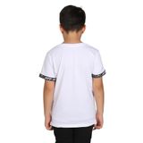 Toontoy Erkek Çocuk Kenar Şeritli Tişört Beyaz 8 YAŞ