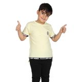 Toontoy Erkek Çocuk Kenar Şeritli Tişört Sarı 6 YAŞ