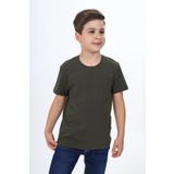 Toontoy Erkek Çocuk Kolu Baskılı Tişört Haki 13-14 YAŞ