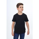 Toontoy Erkek Çocuk Kolu Baskılı Tişört Siyah 8-9 YAŞ