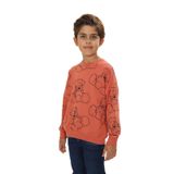 TOONTOY Erkek Çocuk Komple Ayı Baskılı Sweatshirt, 3 Yaş, 24769, Kiremit, erkek-çocuk
