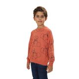 TOONTOY Erkek Çocuk Komple Ayı Baskılı Sweatshirt, 4 Yaş, 24769, Kiremit, erkek-çocuk