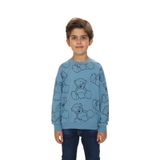 TOONTOY Erkek Çocuk Komple Ayı Baskılı Sweatshirt, 4 Yaş, 24769, Mavi, erkek-çocuk