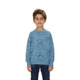 TOONTOY Erkek Çocuk Komple Ayı Baskılı Sweatshirt, 6 Yaş, 24769, Mavi, erkek-çocuk