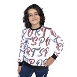 Toontoy Erkek Çocuk Komple Baskılı Sweatshirt Beyaz 6 YAŞ