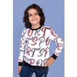 Toontoy Erkek Çocuk Komple Baskılı Sweatshirt Beyaz 7 YAŞ