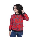 Toontoy Erkek Çocuk Komple Baskılı Sweatshirt Kırmızı 5 YAŞ