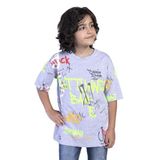 Toontoy Erkek Çocuk Komple Baskılı Tişört Gri Melanj 10 YAŞ