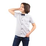 TOONTOY Erkek Çocuk Komple Desenli Gömlek 7 Yaş, 7 Yaş, 22507, Lacivert, Erkek Çocuk