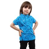 Toontoy Erkek Çocuk Komple Desenli Tişört Saks 5 YAŞ