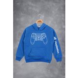 Toontoy Erkek Çocuk Konsol Baskılı Sweatshirt - 10 Yaş - Saks