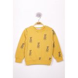 TOONTOY Erkek Çocuk Köpek Baskılı Sweatshirt, 4 Yaş, 13499-, Hardal, erkek-çocuk