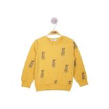 Toontoy Erkek Çocuk Köpek Baskılı Sweatshirt Hardal 4 YAŞ