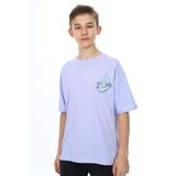 Toontoy Erkek Çocuk La Baskılı Tişört Mavi 10-11 YAŞ
