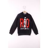 Toontoy Erkek Çocuk La Casa Baskılı Sweatshirt - 6 Yaş - Siyah