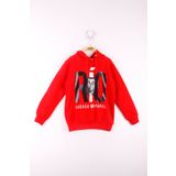 Toontoy Erkek Çocuk La Casa Baskılı Sweatshirt - 8 Yaş - Kırmızı