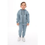 Toontoy Erkek Çocuk Nakışlı Eşofman Takım Açık Mavi 2 YAŞ
