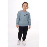 Toontoy Erkek Çocuk Nakışlı Eşofman Takım Açık Mavi 3 YAŞ