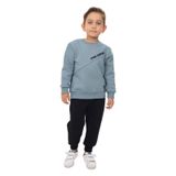 Toontoy Erkek Çocuk Nakışlı Eşofman Takım Açık Mavi 4 YAŞ