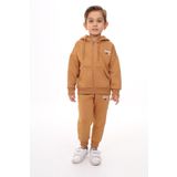 Toontoy Erkek Çocuk Nakışlı Eşofman Takım Kahverengi 6 YAŞ