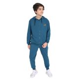Toontoy Erkek Çocuk Nakışlı Eşofman Takım Petrol Mavi 12-13 YAŞ