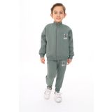 Toontoy Erkek Çocuk Nakışlı Eşofman Takım Yeşil 2 YAŞ