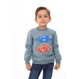 Toontoy Erkek Çocuk Nakışlı Sweatshirt Açık Mavi 2 YAŞ