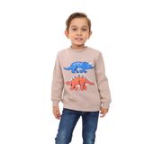 Toontoy Erkek Çocuk Nakışlı Sweatshirt Bej 4 YAŞ