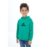 Toontoy Erkek Çocuk Nakışlı Sweatshirt Koyu Yeşil 4 YAŞ