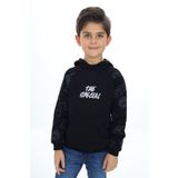 Toontoy Erkek Çocuk Nakışlı Sweatshirt Siyah 2 YAŞ