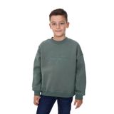 Toontoy Erkek Çocuk Nakışlı Sweatshirt Yeşil 13-14 YAŞ