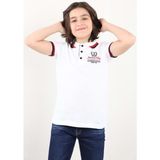 Toontoy Erkek Çocuk Nakışlı Tişört - 6 Yaş - Beyaz