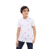 Toontoy Erkek Çocuk Nakışlı Tişört Beyaz 8-9 YAŞ