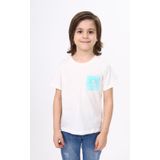 Toontoy Erkek Çocuk Nakışlı Tişört Ekru 2 YAŞ