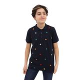 Toontoy Erkek Çocuk Nakışlı Tişört Lacivert 12-13 YAŞ