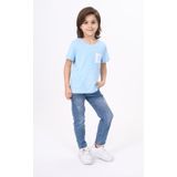Toontoy Erkek Çocuk Nakışlı Tişört Mavi 2 YAŞ