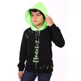 Toontoy Erkek Çocuk Neon Detaylı Sweatshirt Siyah 8-9 YAŞ