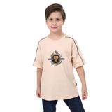 Toontoy Erkek Çocuk New Project Baskılı Tişört Bej 12-13 YAŞ