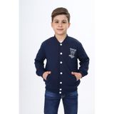 Toontoy Erkek Çocuk Okul Nakışlı Hırka Lacivert 6-7 YAŞ