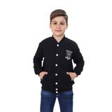 Toontoy Erkek Çocuk Okul Nakışlı Hırka Siyah 6-7 YAŞ