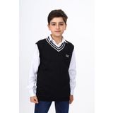 Toontoy Erkek Çocuk Okul Nakışlı Süveter Siyah 13-14 YAŞ